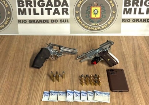 Homem é preso com armas e munições no bairro Glória em Bento Gonçalves