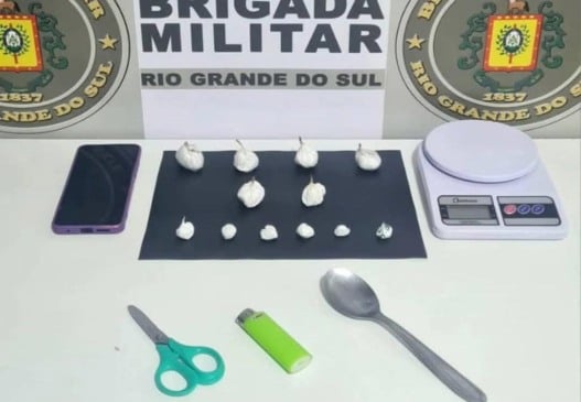 Paraguaio é preso com cocaína durante operação da Brigada Militar em Serafina Corrêa