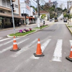 Repavimentação provoca bloqueios na área central de Bento Gonçalves neste fim de semana
