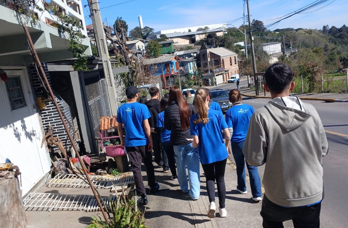 Jovens do SENAC realizam diagnóstico socioeconômico no Bairro Pomarosa, em Bento Gonçalves