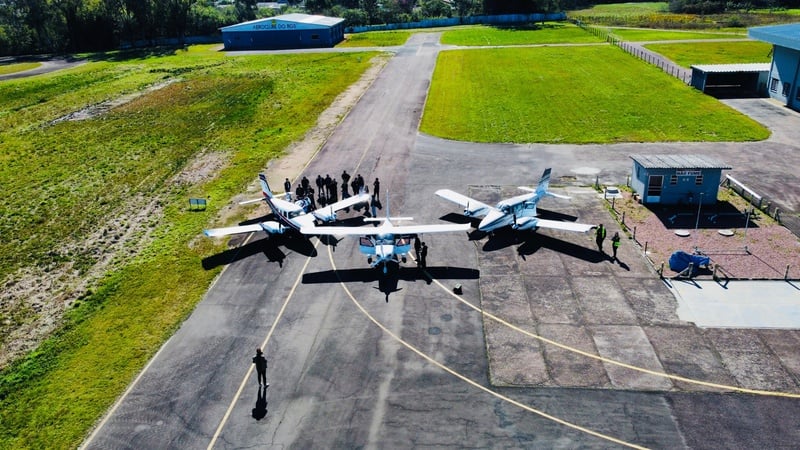 Inspeção técnica marca o início do processo de mapeamento aéreo do RS (Foto: Júnior Rosa/MIDR)