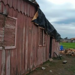 Destelhamento após vento e temporal de granizo em Bagé. (Foto: Defesa Civil de Bagé)