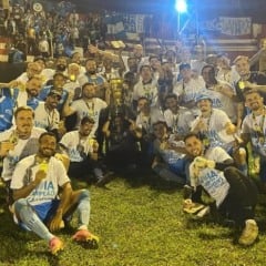 Novo Hamburgo segurou empate com o Inter-SM e conquistou o título da Divisão de Acesso 2025. (Foto: Jefferson Couto / Novo Hamburgo / Divulgação)