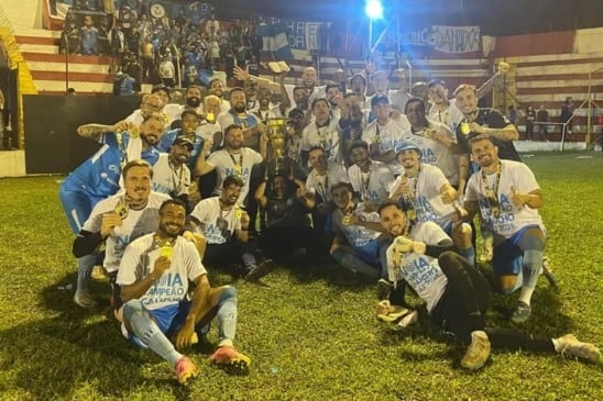 Novo Hamburgo segurou empate com o Inter-SM e conquistou o título da Divisão de Acesso 2025. (Foto: Jefferson Couto / Novo Hamburgo / Divulgação)