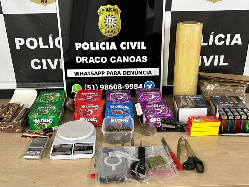 foram cumpridas 22 medidas cautelares, dentre sete ordens de prisões preventivas, 12 mandados de busca e apreensão e três apreensões de veículos. (Fotos: Draco/PCRS)