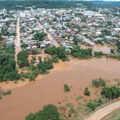 São Sebastião do Caí após enchente em novembro de 2023.