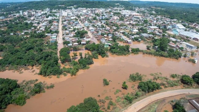São Sebastião do Caí após enchente em novembro de 2023.