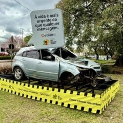 Em Porto Alegre, a instalação está na Rua Silva Só, próximo à Avenida Ipiranga, ponto crítico para a sinistralidade no trânsito - Foto: Ascom DetranRS
