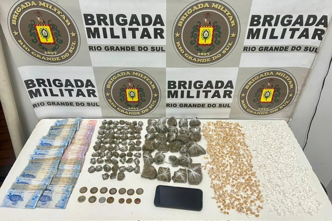 Adolescentes são apreendidos com grande quantidade de drogas em Farroupilha