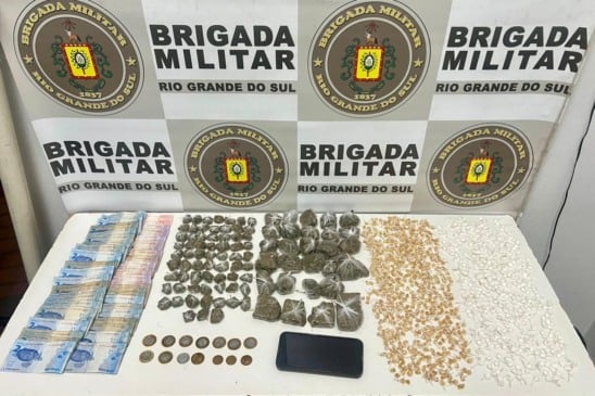 Adolescentes são apreendidos com grande quantidade de drogas em Farroupilha