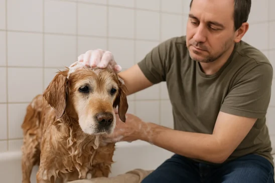 Banho em cachorro idoso 6 cuidados especiais