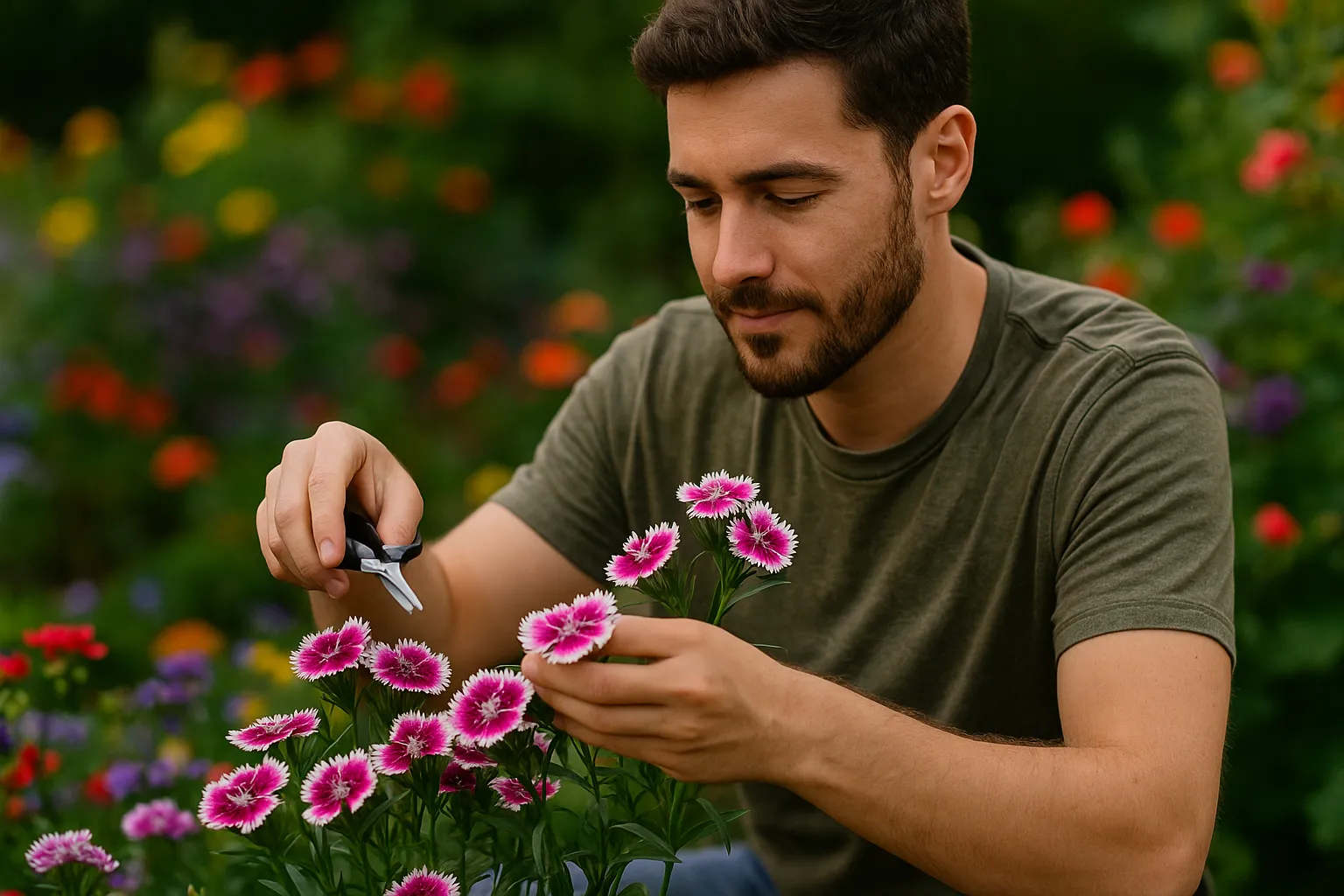 Cravina aprenda a estimular flores contínuas sem agrotóxicos