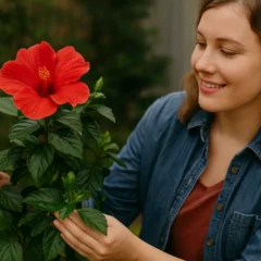 Hibisco sobrevive e floresce corrigindo erro comum de rega rapidamente