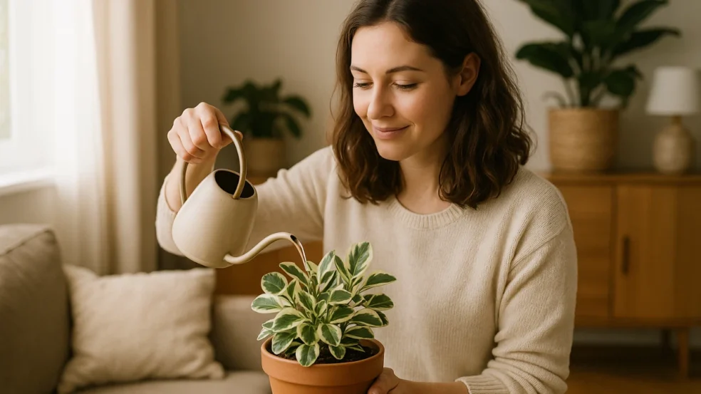 Peperômia variegata perde padrão de folhas se você não corrigir luminosidade agora