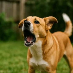 Cachorros latindo à noite sem motivo aparente podem estar reagindo a dores internas