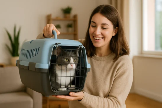 Tutores resolvem fugas do gato na caixa de transporte sem estresse nem trauma