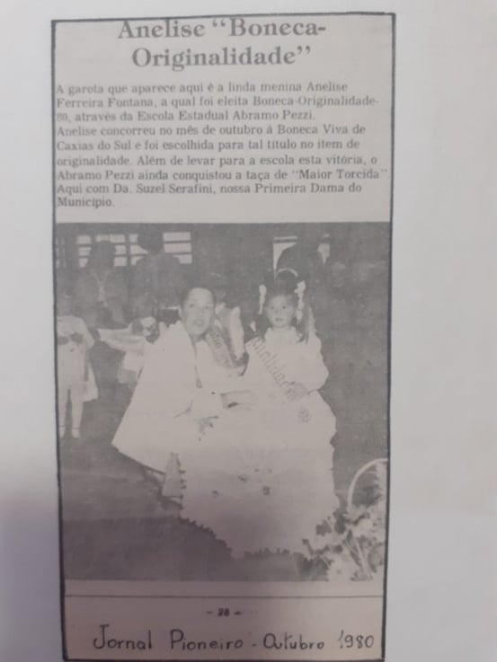 Recorte de jornais locais da época