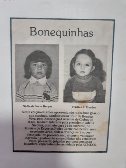 Recorte de jornais locais da época