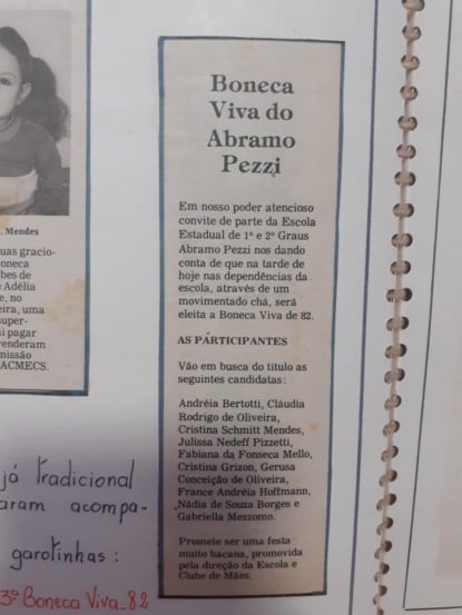 Recorte de jornais locais da época