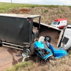 Colisão entre caminhões deixa uma pessoa morta na ERS-324 em Ronda Alta