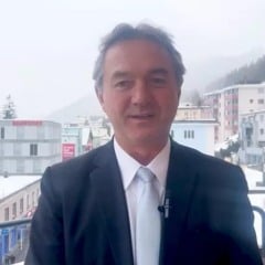 De Davos, na Suíça, onde participou do Fórum Econômico Mundial, Joesley Batista gravou vídeo exibido no Canal Rural, pertencente ao seu grupo empresarial. (Foto: Reprodução/TV)