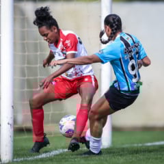  Os gols foram marcados por Kika Moreno, Giovaninha (6x), Valéria (5x), Júlia Martins (3x), Vick, Shashá (2x), Drika (2x) e Yamila. (Foto: Grêmio Oficial)