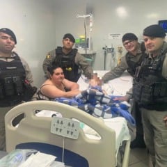 Manobra realizada pelos policiais foi fundamental, para preservação da vida da criança. (Foto: 1º Bpat)