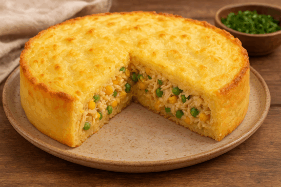 Cozinha Viva: Torta de frango com massa de batata