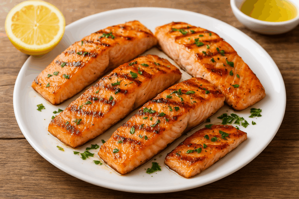 Cozinha Viva: Salmão grelhado com molho de limão