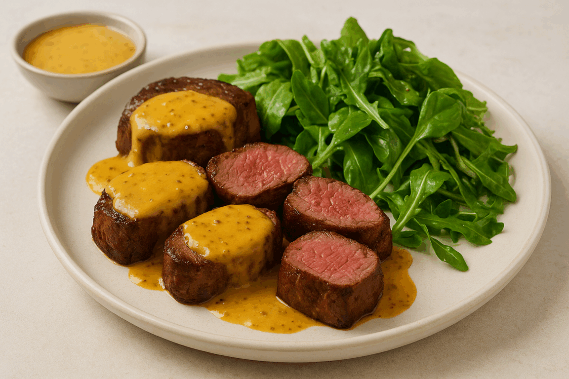Cozinha Viva: Filé Mignon ao molho de mostarda e mel