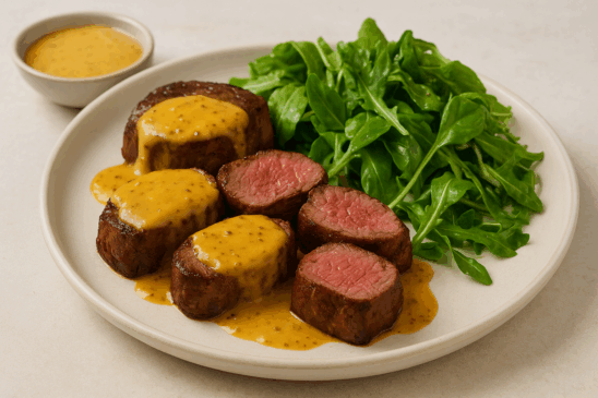 Cozinha Viva: Filé Mignon ao molho de mostarda e mel