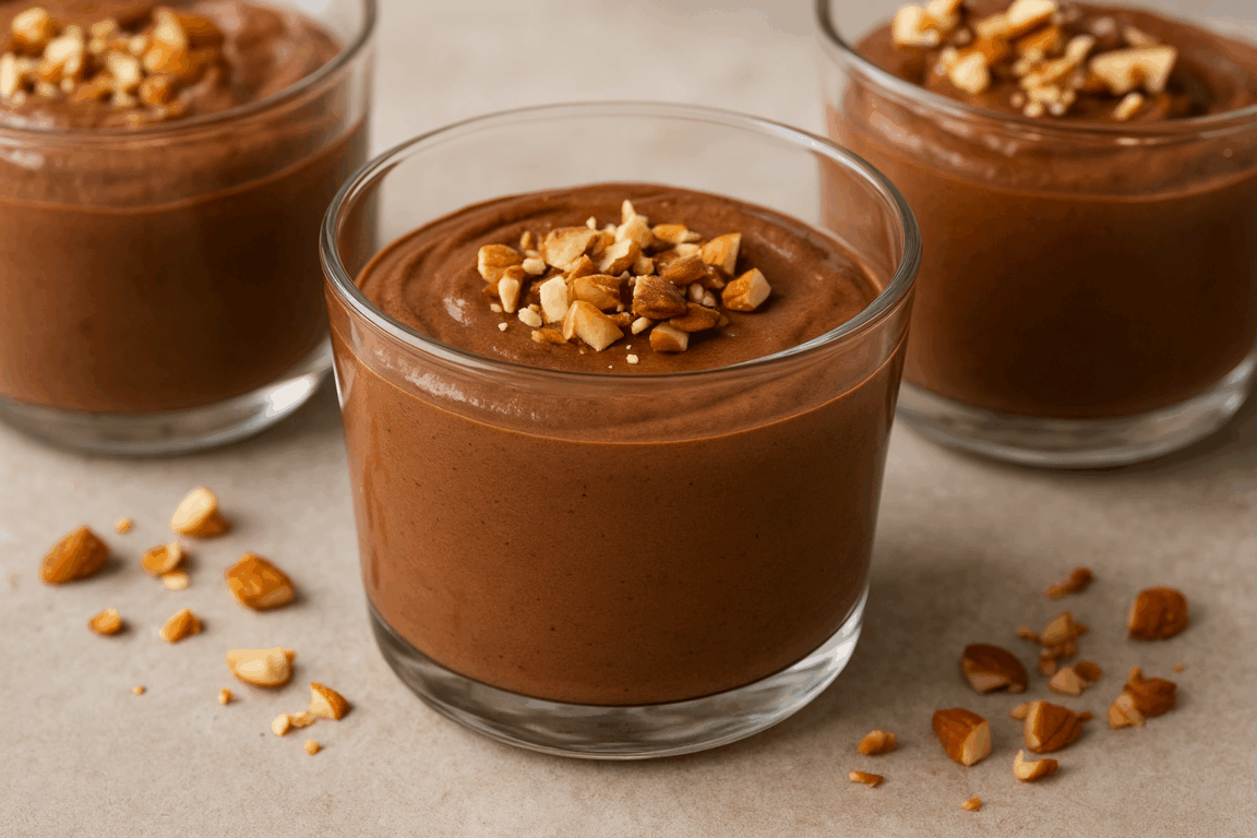 Cozinha Viva: Mousse de chocolate com amêndoas torradas