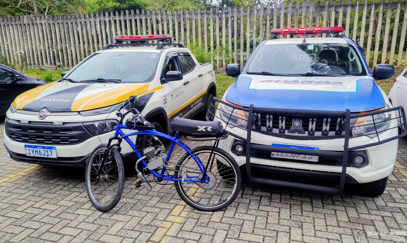 Bicicleta motorizada irregular é apreendida durante operação conjunta em Caxias do Sul