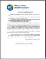 Em nota, PL de Bento Gonçalves confirma repúdio à administração Diogo Siqueira