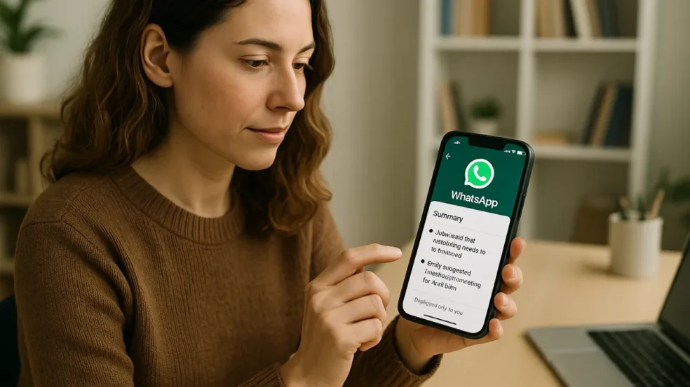 Whatsapp libera no Brasil ferramenta de IA para resumir mensagens