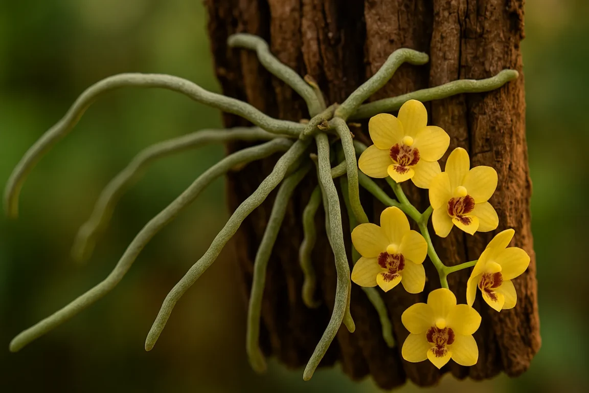 orquídea sem folhas