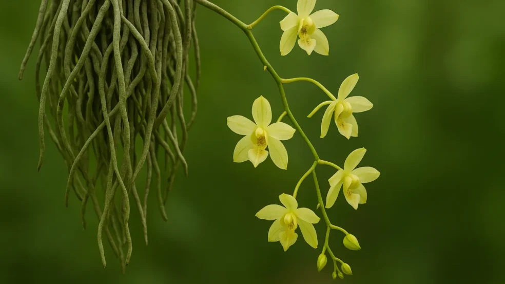 orquídea sem folhas