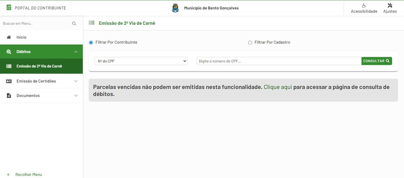 Carnês do IPTU serão emitidos apenas de forma digital em Bento Gonçalves a partir de 2026