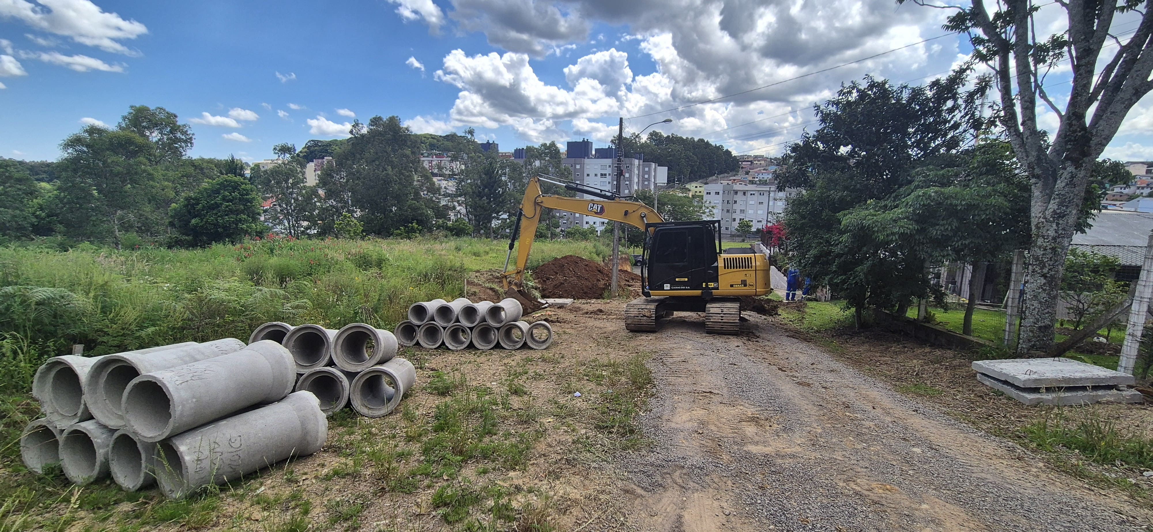 Iniciada obra de drenagem para resolver alagamentos no bairro Esplanada, em Caxias do Sul