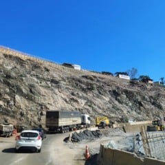 BR-470, trecho em obras da Serra das Antas.