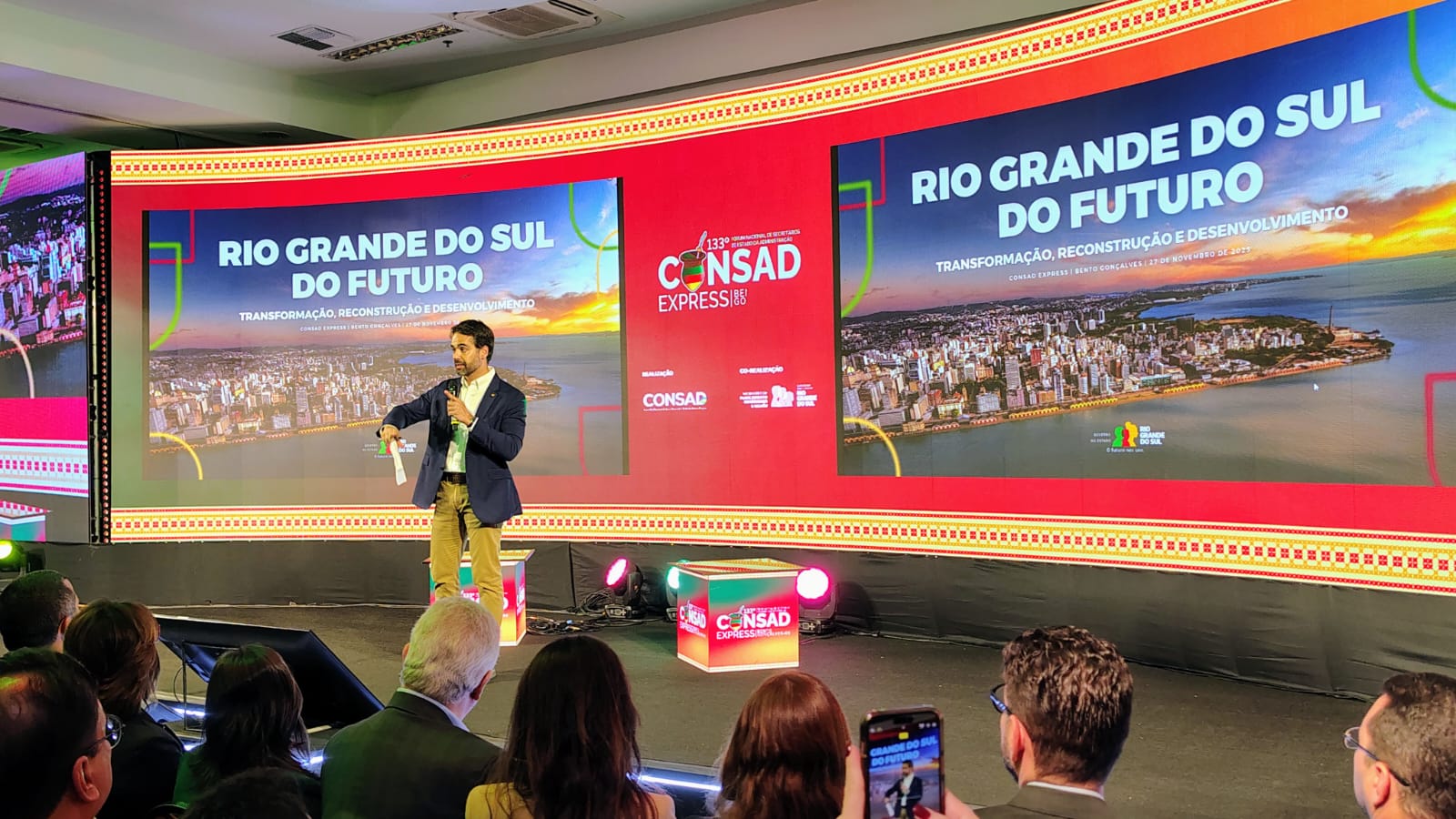 Em Bento Gonçalves, Leite destaca reformas, gestão e reconstrução do RS