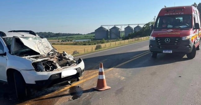No local, sete pessoas foram atendidas pelas equipes de resgate com ferimentos leves. (Foto: Serviço Civil Auxiliar de Bombeiros)