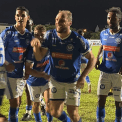 Zagueiro Micael marcou o gol da vitória no Cristo Rei | Foto: Marcy Dutra/Aimoré