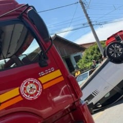 Capotamento deixa mãe e filho com escoriações em Bento Gonçalves