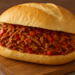 Sanduíche de carne louca: fácil, suculento e cheio de sabor para a quinta da carne no Cozinha Viva.