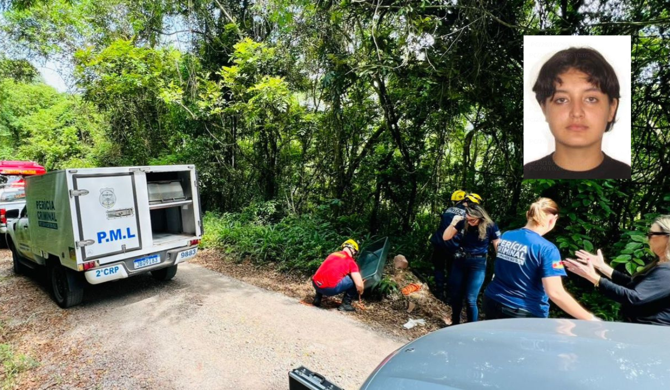 Corpo de adolescente desaparecida é encontrado no interior de Flores da Cunha Corpo de adolescente desaparecida é encontrado no interior de Flores da Cunha