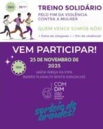 Conselho dos Direitos da Mulher de Bento Gonçalves promove treino solidário pelo fim da violência