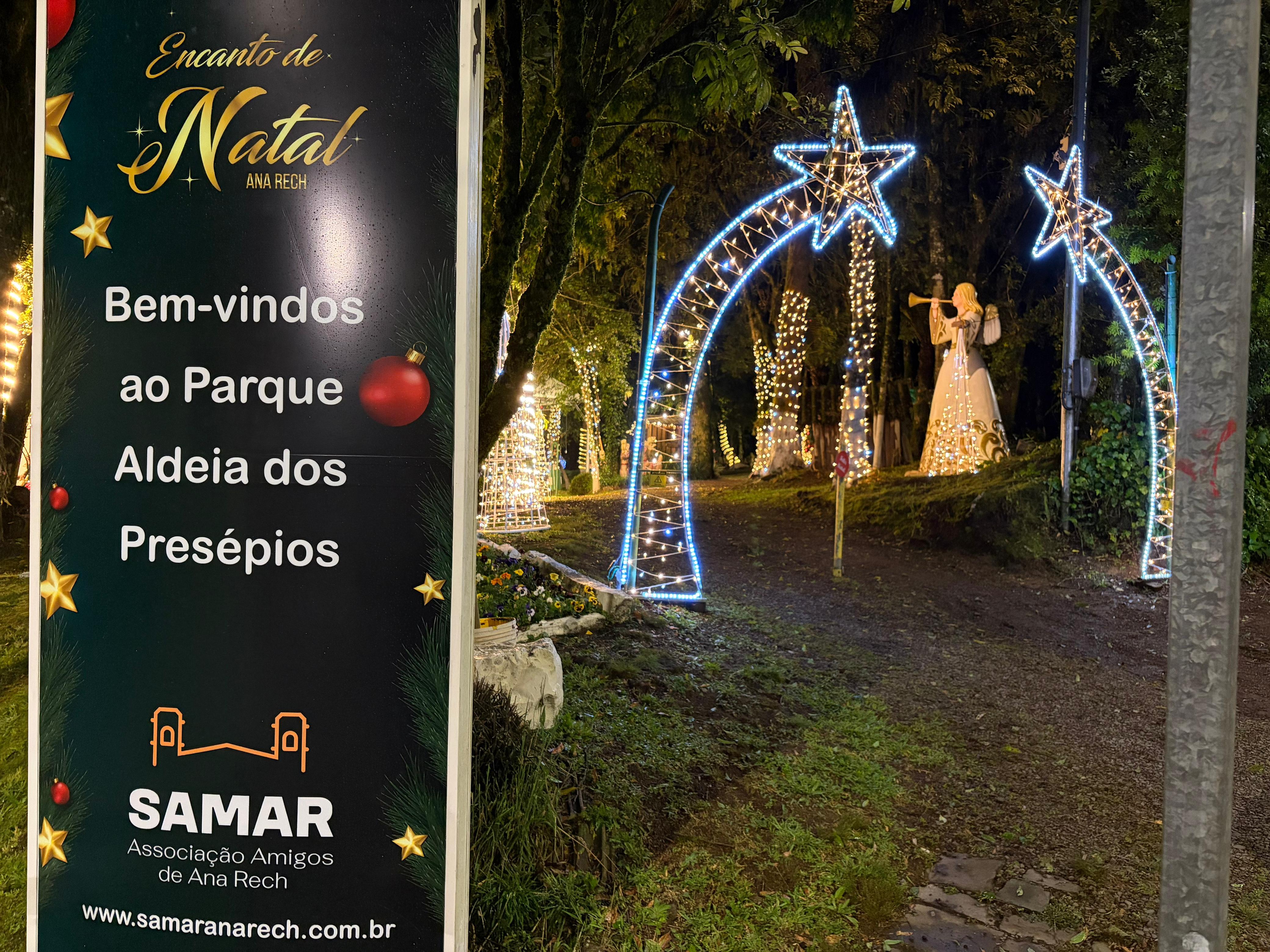 Comunidade lança 34º Encanto de Natal de Ana Rech, em Caxias do Sul