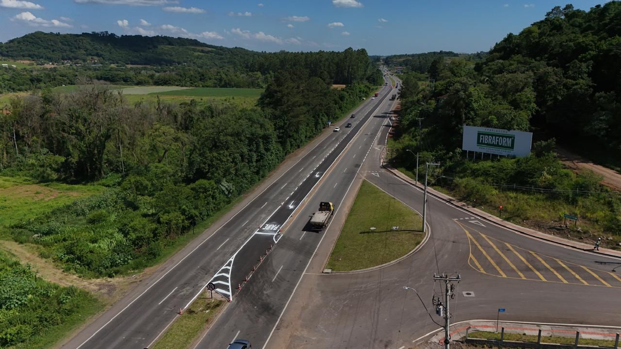 Obra em retorno na ERS-122, em Bom Princípio, é concluída; liberação ocorre nesta quinta (27)