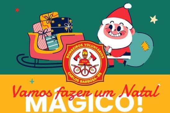 Bombeiros Voluntários de Carlos Barbosa arrecadam doces para distribuir às crianças no Natal